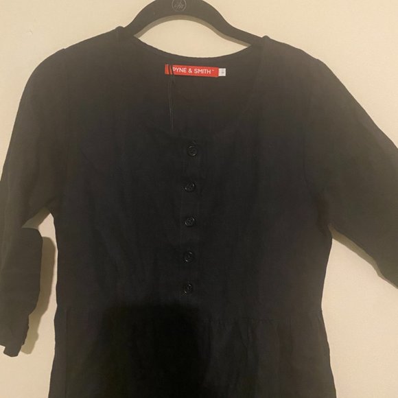 Pyne and Smith Model No.12 Button Up, Midi Dress, Black, Size Small NWT - Picture 11 of 14